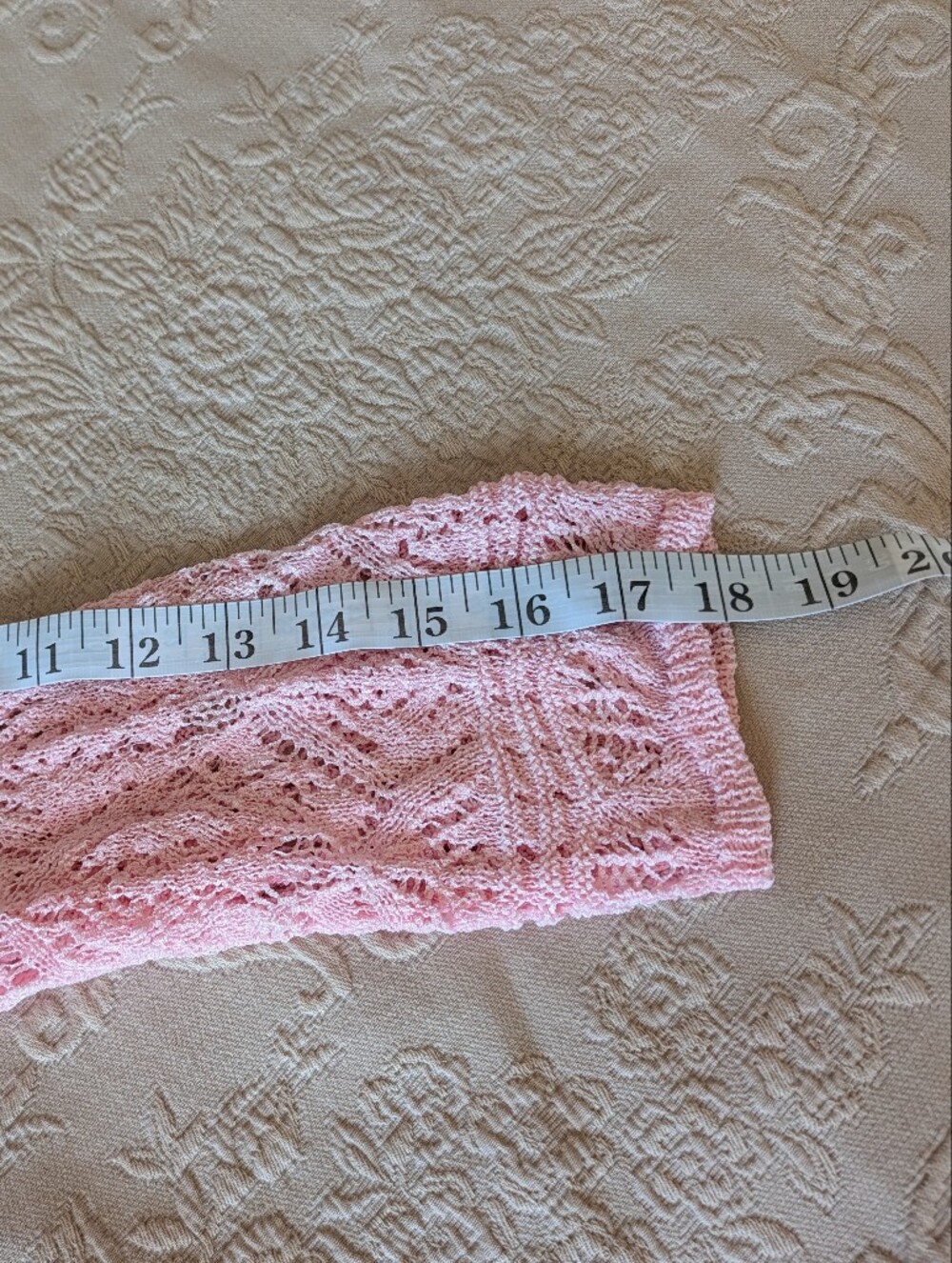 Ruby Rd. Light Pink Open-Knit Tie-Front Cardigan - Picture 8 of 10